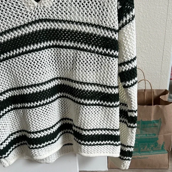 Madewell Open-Stitch Johnny Collar Sweater - Picture 10 of 12